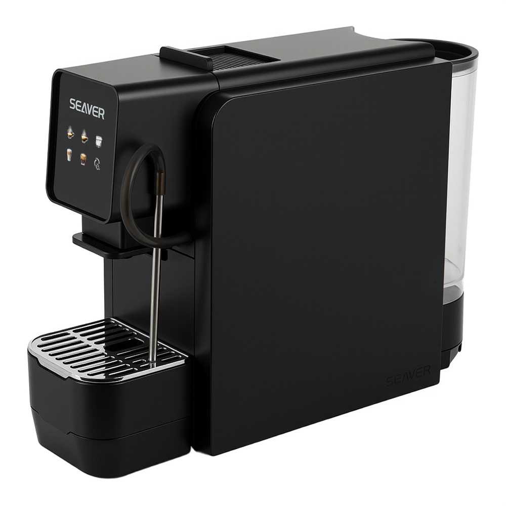 Capsule coffee machine latte system
